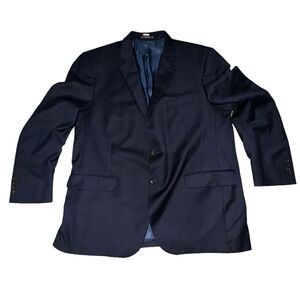 Peter Millar Mens Sport Coat Mens 48T Blue 100% Wool Two‎ Button Jacket